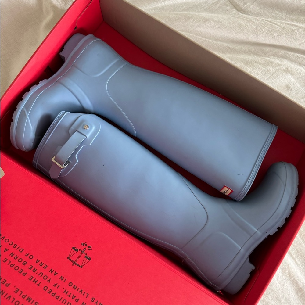 Blue Tall Rain Boots